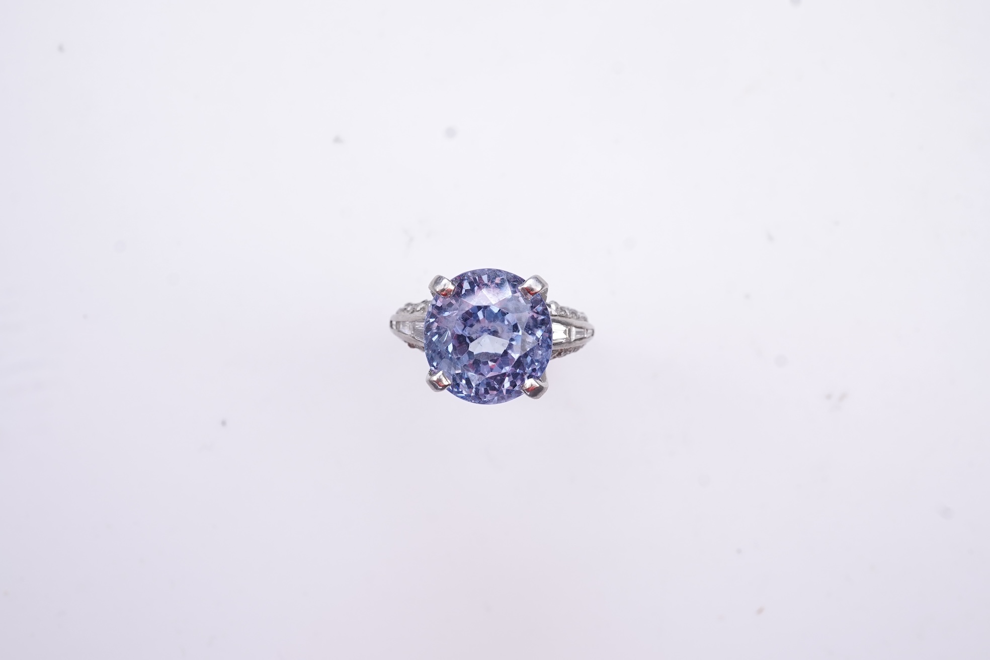 A sapphire and diamond ring